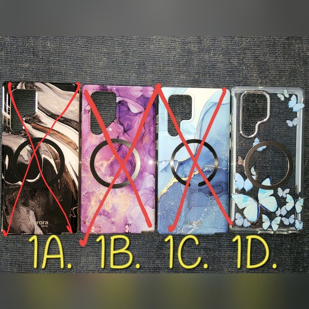 Various Galaxy S22 Ultra phone cases